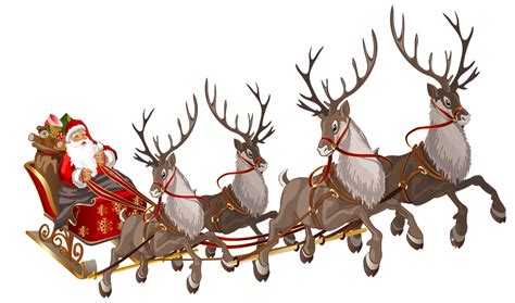 Santa Claus With Sleigh Png Clipart Image By Pngchristian On Deviantart