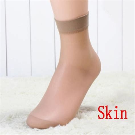Pairs Sexy Ultra Thin Elastic Silky Short Silk Stockings Women Ankle