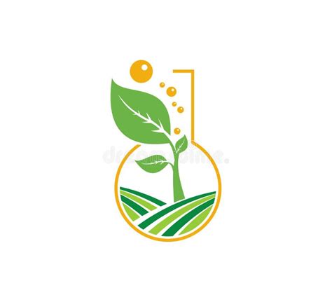 Agriculture Science Technology Organic Plant Laboratory Vector Icon