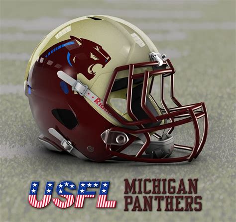 Michigan Panthers Revo Speed Helmet Template Available