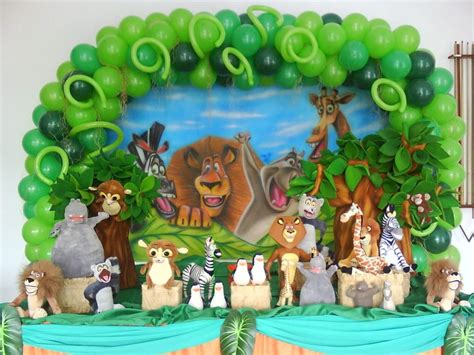 More about the party in. Madagascar Theme - 4 Stars | Madagascar party, Party table decorations, Adult birthday party themes