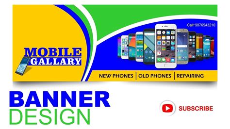 Mobile Shop Banner Design Coreldraw 45graphic Youtube