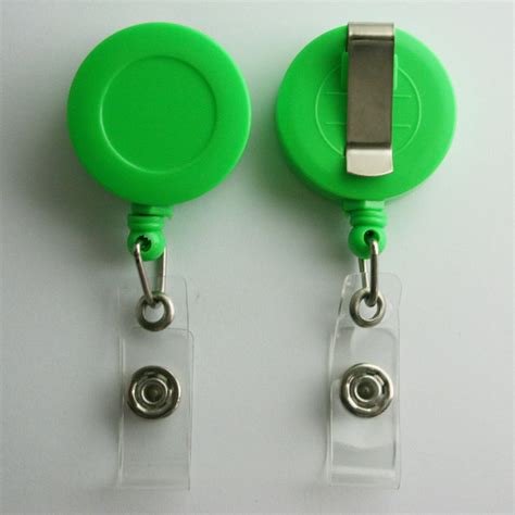 25 Blank Id Badge Retractable Reel And Lanyard W Belt Clip And