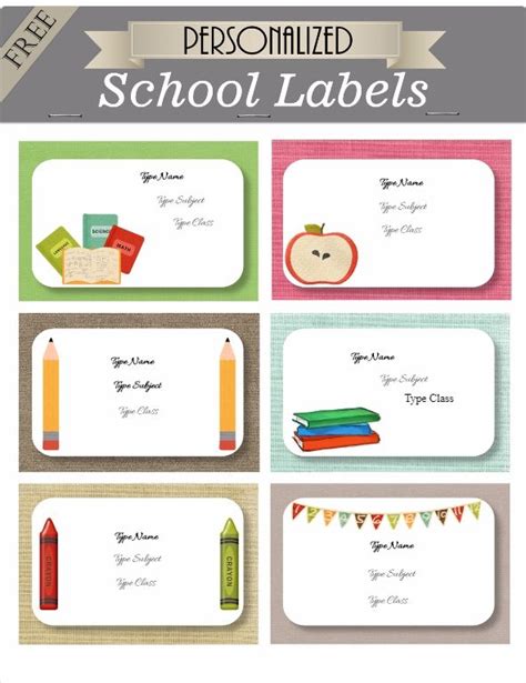 Easy Custom Subject Notebooks With Avery Labels Subject Free