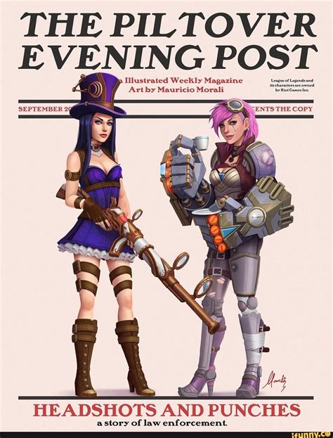The Piltover Evenin G Post Illustrated Weekly Magazine Art By