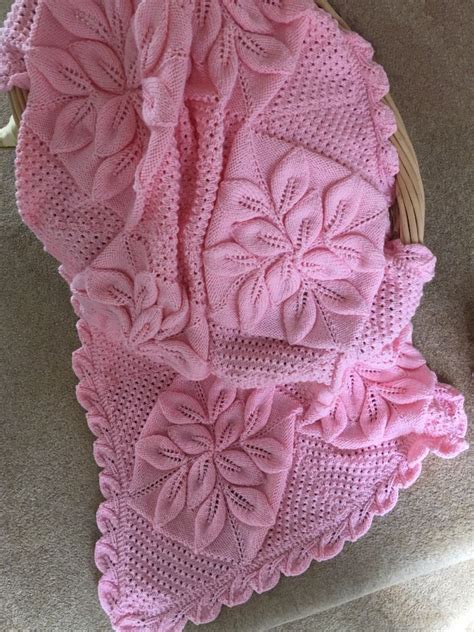 Traditional Baby Blanketpram Cover Knitting Pattern In 4ply Select
