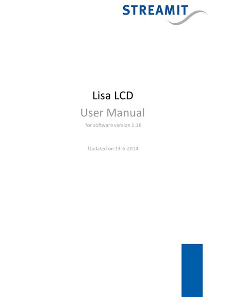 Streamit Lisa Lcd User Manual Pdf Download Manualslib