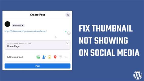 Fix Thumbnail Not Showing On Social Media Facebook Twitter Add Title
