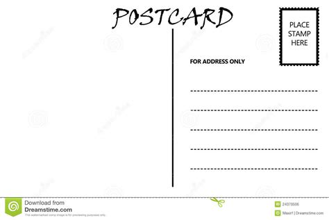 empty blank postcard template royalty  stock image