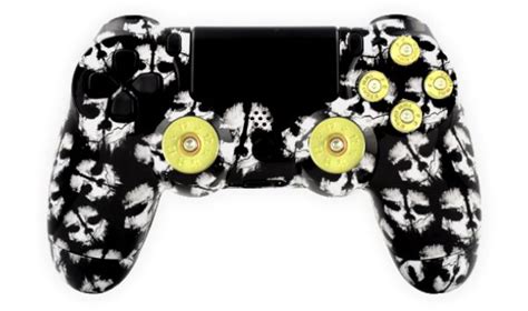 Sony Ps4 Playstation Dual Shock Cod Ghost White Hydro Dipped Controller