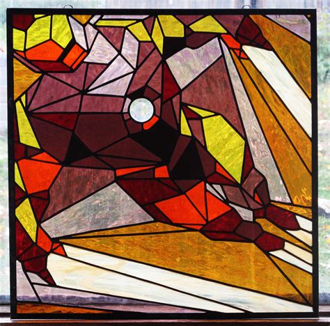 Stained Glass Iron Man Version 20 By Tripperfunster On