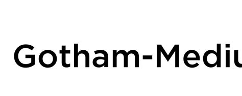Gotham Medium Graphic Design Fonts
