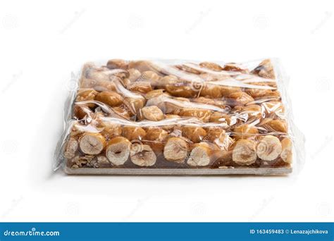 Pack Of Italian Hazelnut Brittle Isolated On White Stock Image Image