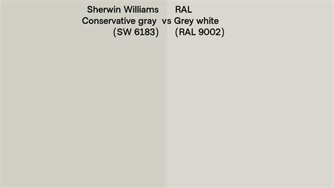 Sherwin Williams Conservative Gray SW 6183 Vs RAL Grey White RAL