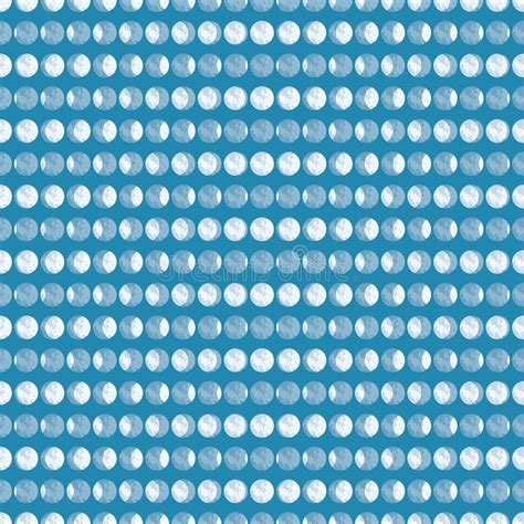 Moon Phases Vector Repeat Pattern Stock Vector Illustration Of
