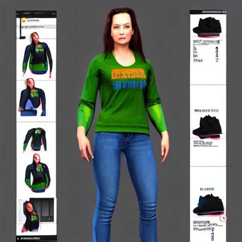 Lexica Ashlyn Peaks In Tech Wear Clothing Full Body 3 D Render