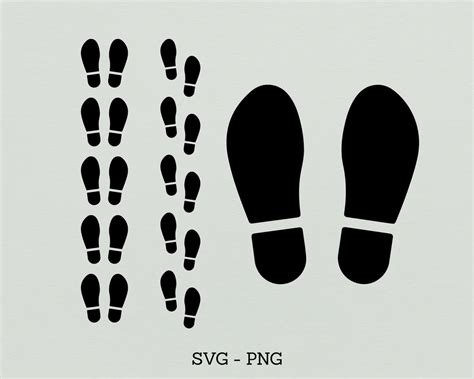 Shoes Prints Svg Footprint Svg Digital Download Footsteps Svg File