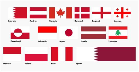 Red And White Flag Countries Flags With These Colors