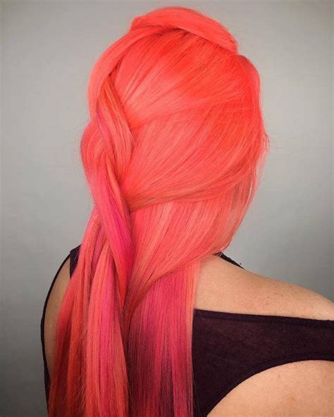 Neon Peach Hair Trend Fashionisers