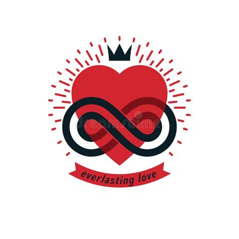 Timeless Love Concept Vector Symbol Created With Infinity Loop Stock
