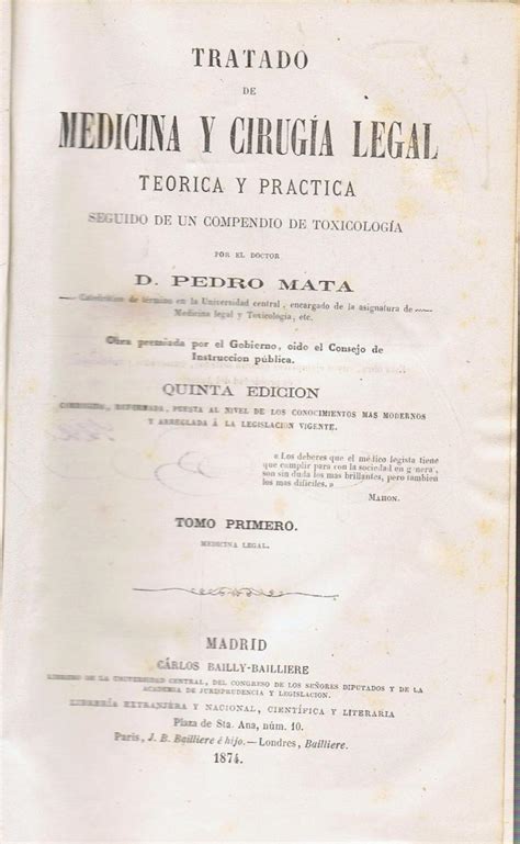 Tratado De Medicina Y CirugÍa Legal TeÓrica Y PrÁctica Seguido De Un