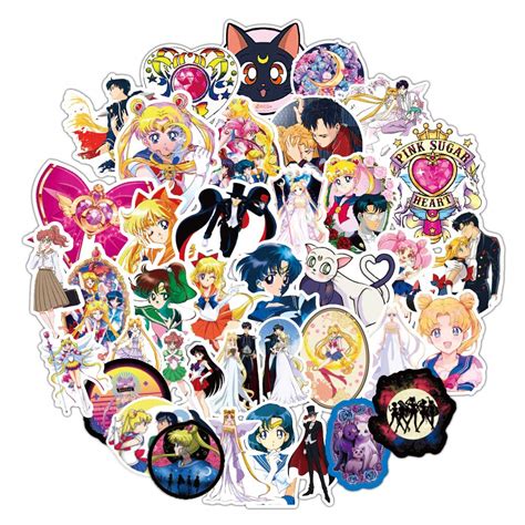 Sailor Moon Stickers Cartoon Network Stickers 100pcs Waterproof Cute