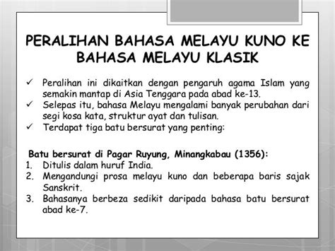 Perbezaan Bahasa Melayu Kuno Dan Klasik Bahasa Melayu Penggal 1 Vrogue