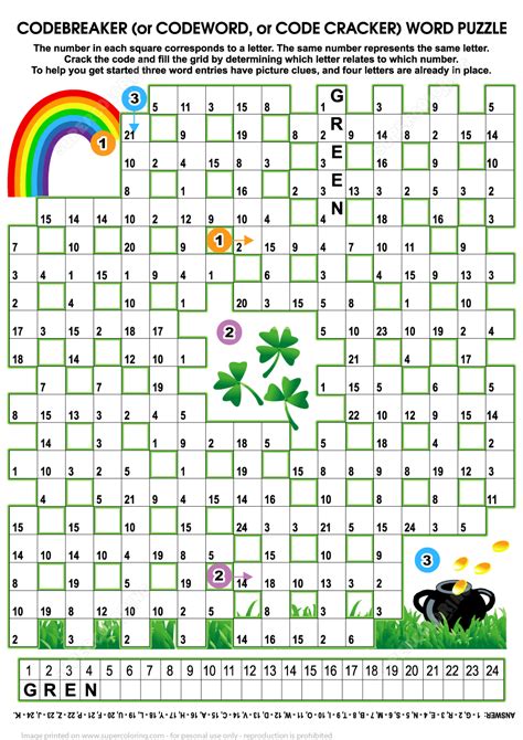 Free Printable Codebreaker Puzzles For Adults
