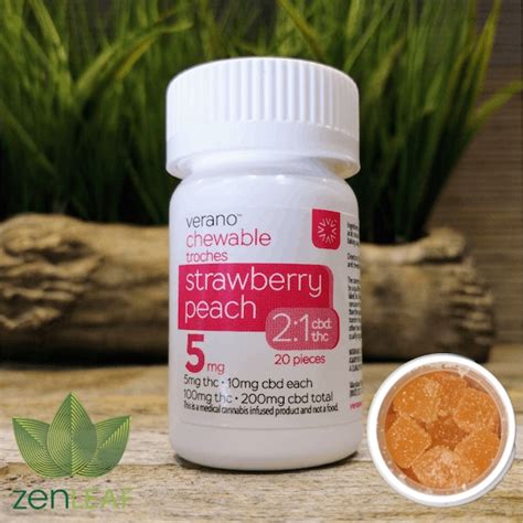 Verano Strawberry Peach 21 Troches Zen Leaf Waldorf Medical