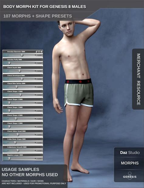 Body Morph Kit For Genesis 8 Male Render State