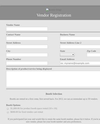 This vendor registration form template, like all of jotform's thousands of templates, are fully customizable and free to use. Seller Registration Form Template | JotForm