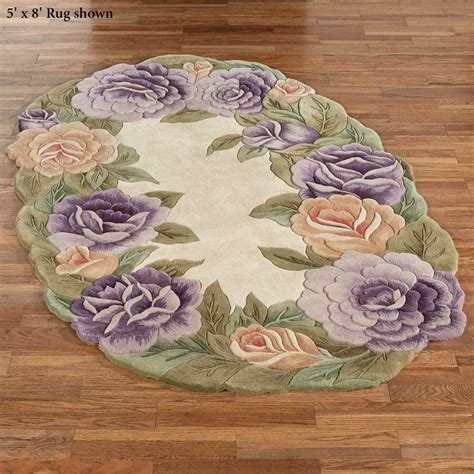 Mystic Garden Sculpted Floral Oval Rugs Mystic Garden Oval Rugs
