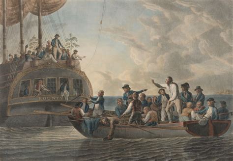 Mutiny On The Bounty The Mutineers Turning Lieutenant Bligh And Part Of The Officers And Crew