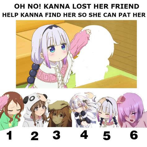 kanna needs your help miss kobayashi s dragon maid anime funny anime memes anime memes funny