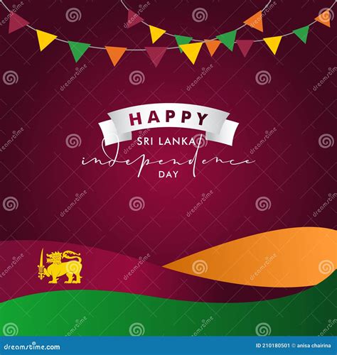 Happy Sri Lanka Independence Day Vector Design Template Background