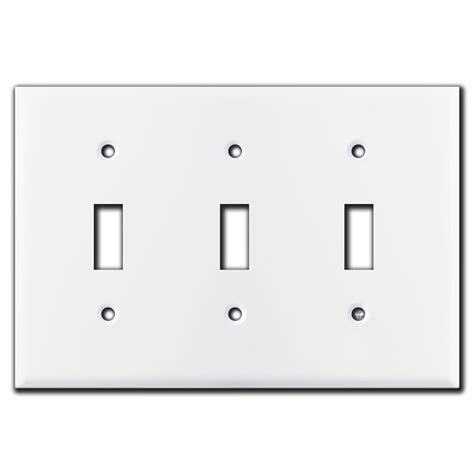 3 Toggle White Switch Plates Kyle Switch Plates