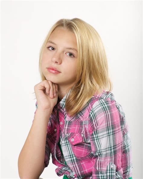 Young Blond Girl Stock Image Image Of Perky Comely 16298375