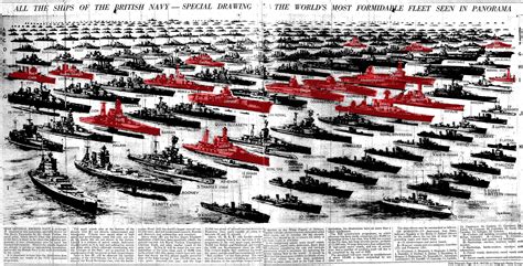 All The Ships Of The British Navy 1939 Rinfographics