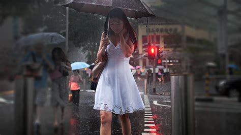 Rain Women Asian Hd Wallpapers Desktop And Mobile Images And Photos