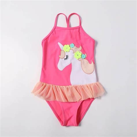 2019 Unicorn Kids Swimwear Kids Summer Clothes Girls Swimsuits Lace