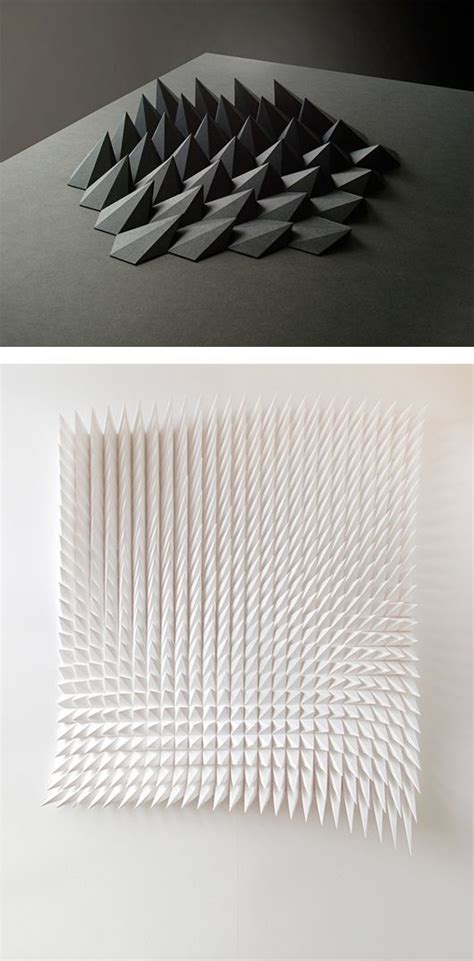 Folded Paper Sculptures By Matt Shlian Origami Rysunki I Wzory