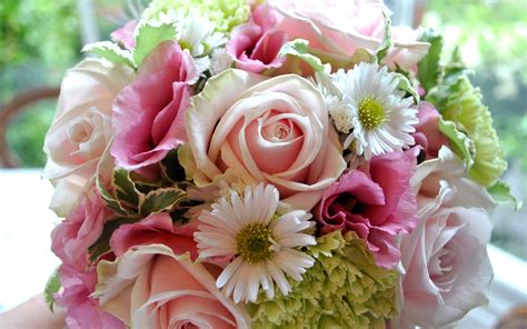 Beautiful Pink Bouquet Of Spring Flowers Hd Wallpaper