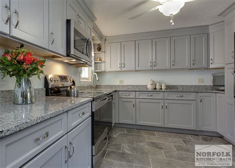 Our cabinets are made of 100% solid wood. Transitional Gray Kitchen in Hudson, NH | Norfolk Kitchen & Bath