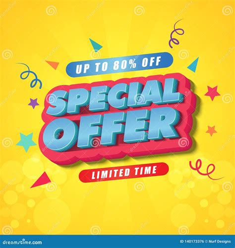 Special Offer Limited Time Poster Template Design Stock Photo Image