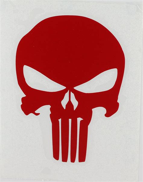 Candd Visionary Punisher Skull 4 Rub On Red