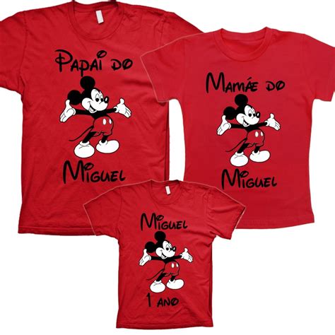 Camiseta Aniversário Mickey Kit C 3 Elo7 Produtos Especiais