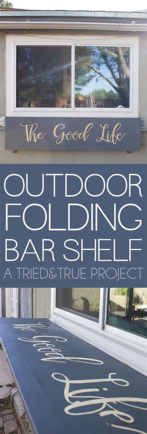 Create zones or separate areas with a few shifts in furniture to delineate eating. Outdoor Folding Bar Shelf - Tried & True