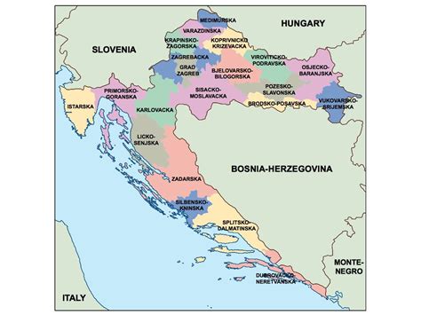 Croacia desde mapcarta, el mapa abierto. croatia presentation map | A vector eps maps designed by ...