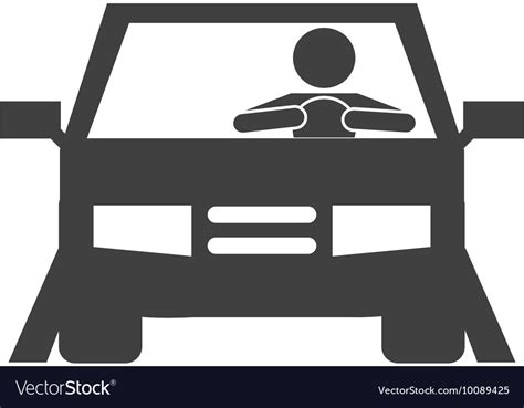 Human Driver Car Icon Royalty Free Vector Image