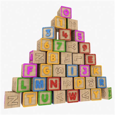 Draw block letters by making . Alphabet Blocks 3D model | CGTrader